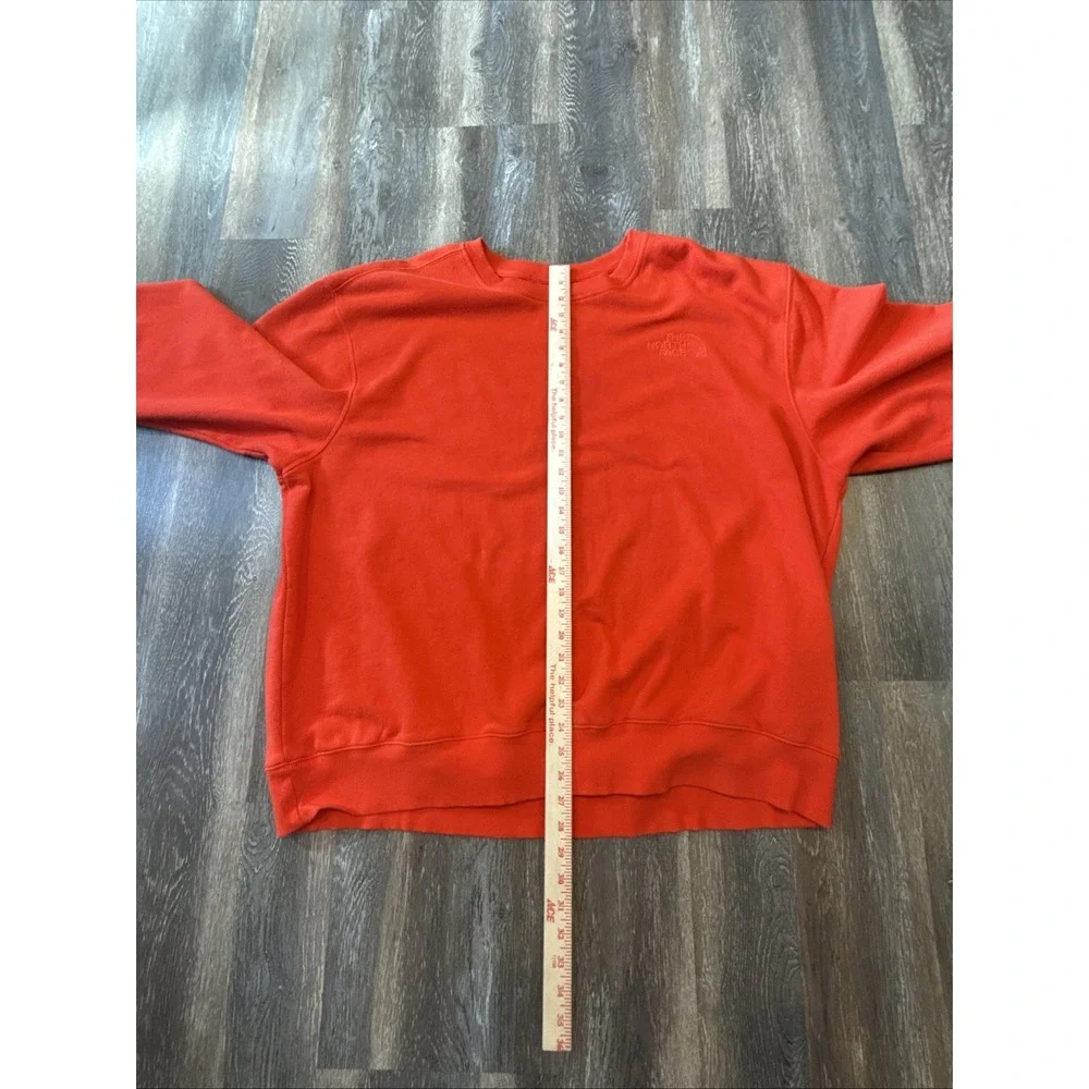 THE NORTH FACE Mens XXL Sweatshirt Embroidered Logo Crewneck Orange